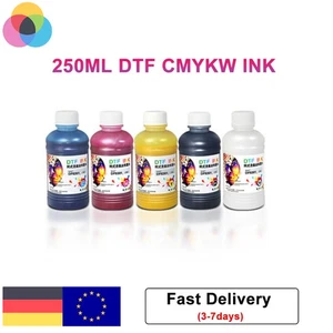 5X250ml CYMKW DTF INK Tinte For Epson Print head DTF T-Shirt Printer Drucker DE - Picture 1 of 13