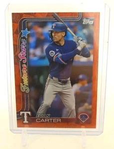 2025 Topps Serie Uno Evan Carter Future Stars Lámina Roja/5 SSP #288 Rangers - Imagen 1 de 7