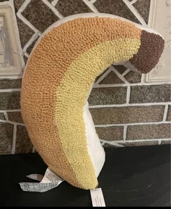 18" x 6" x 4” Banana Decorative Pillow, SOFT Hook Loop Style Mainstay - - Picture 1 of 2