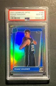 2021 DONRUSS OPTIC FRANZ WAGNER HOLO ARGENTO RC #185 PSA 10 GEM MINT - Foto 1 di 2
