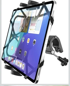 Motorrad Tablet Halterung für Lenker 3/4"-11/4", verstellbar Fahrrad Handy Halter - Bild 1 von 6