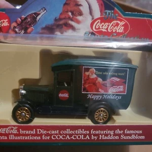 Lledo Coca Cola Santa 1928 Chevrolet Black & Green Van Code SL21004. - Picture 1 of 2