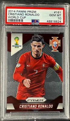 Copa do Mundo 2014 Panini Prizm Cristiano Ronaldo PRIZM Portugal #161 PSA 10 - Imagem 1 de 2