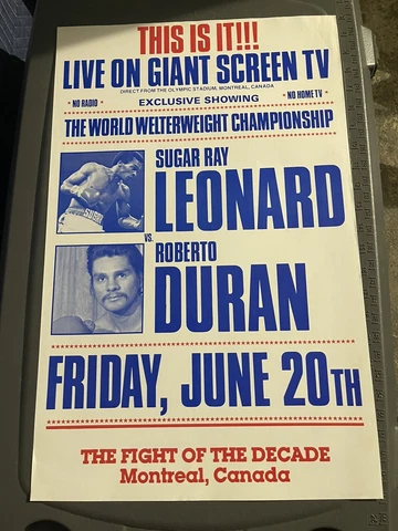 10 Sugar Ray Leonard vs Roberto Duran fight posters- all MINT condition Cover