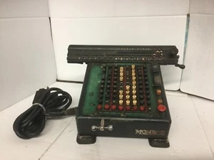 Calculadora de adición de alta velocidad vintage Monroe manivela manual y piezas eléctricas o representante - Imagen 1 de 10