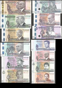 Full Set 13 Pcs Cambodia 100 to 200000 Riels P61 P62 P65-70 P72-74 2012-2024 UNC - Picture 1 of 10