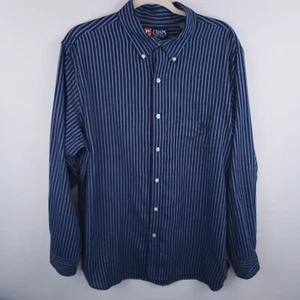Chaps Striped Button Down Long Sleeve Shirt Size L LARGE - Picture 1 of 4