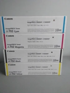Canon T02 Toner Cartridge SET Yellow Magenta Cyan, Black imagePRESS C10000VP - Picture 1 of 3