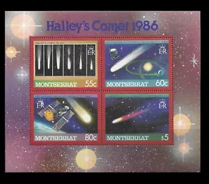 MONTSERRAT. Halley's Comet, 1986. Block. Scott 614. MNH (BI#14) - Bild 1 von 1