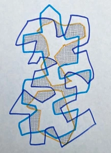William Davis MCM Style Drawing - Picture 1 of 2