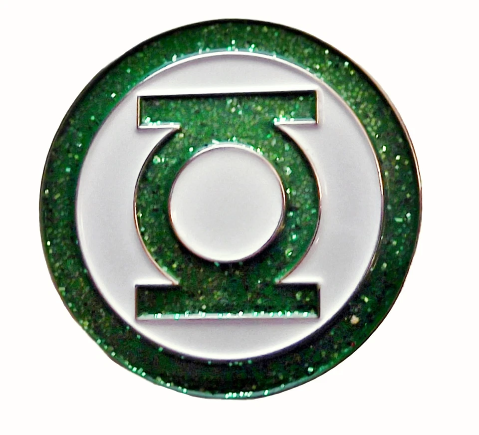 DC Comics Green Lantern 1 1/8" Wide Enamel /Metal Logo Pin - Image 1 of 1