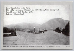 Parting Ways Doble Puente Ruta 52 Portsmouth Ohio Colección Jim Stern UNP - Imagen 1 de 2