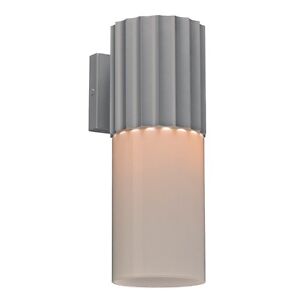 PLC Lighting 1 Light Outdoor Fixture Wallyx Collection, Silver - 31740SL