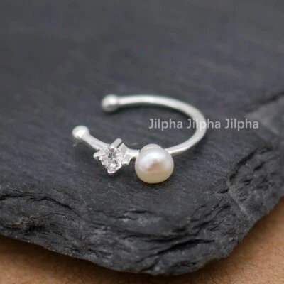 Ohrklemme Ohr Clip Ear Cuff Zierlich echt Sterling Silber 925 Ohrring A4621 - Bild 1 von 4