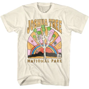 United States National Parks Joshua Tree Rainbow Flowers & Stars Men's T Shirt - Picture 1 of 5