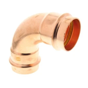 4x Forza V-PRESS 90° GAS ELBOW Copper, Female & Female Compression- 15mm Or 20mm - Picture 1 of 3