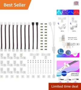 Versatile Solderless Connector Kit for 5050 RGB LED Strips - Durable & Easy Use - Picture 1 of 9