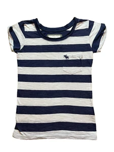 Vintage 90s Y2K Abercrombie & Fitch Stripe Pocket Tee Burnout Relaxed T Shirt XS - Picture 1 of 4