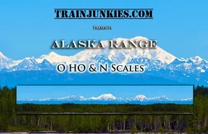 TrainJunkies Alaska Range Model Railroad Backdrop - Picture 1 of 6