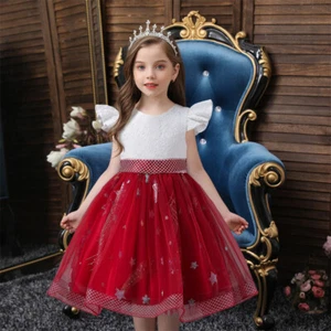 Children Kids Flower Girls Tutu Dress Princess Bridesmaid Party Formal Prom Gown - Picture 1 of 52