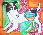 SMOOTH FOX TERRIER Martini Pizzazz Dog Collectible 8 x 10 Signed Pop Art Print