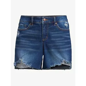 Sofia Womens LILA Jean Shorts by Sofia Vergara Mid-Rise Various Sizes Destructed - Picture 1 of 15