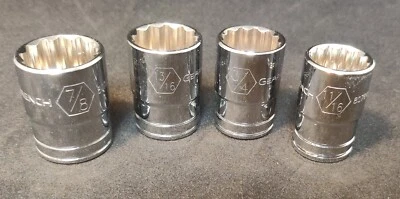 GEARWRENCH ½” Drive 12 Point Standard SAE Socket, Set of 4 - Image 1 of 4