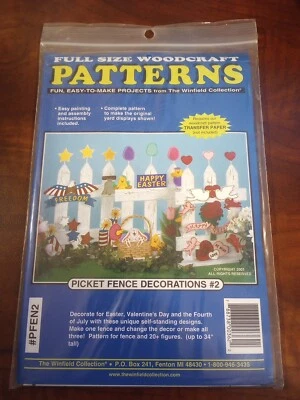 Valla de piquete con patrones de artesanía en madera de tamaño completo con 20+ diseños decorativos  Foto 1 de 2