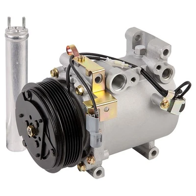 AC Compressor w/ A/C Drier For Mitsubishi Lancer Evolution 8 VIII 2003 - Image 1 of 3