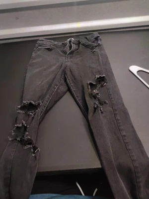 Leggings So Super High Rise Negros Rasgados Talla 9/29w Foto 1 de 4