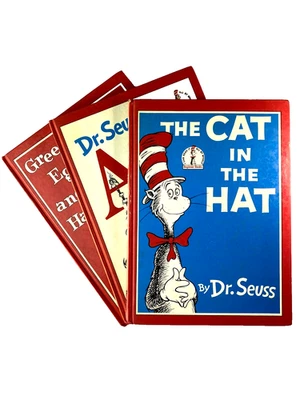 Lote de huevos verdes colección vintage EL GATO EN EL SOMBRERO Dr Seuss años 1950-1960 Foto 1 de 4