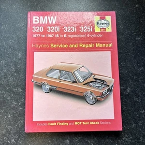 BMW 320 320i 323i 325i 1977-1987 HAYNES WORKSHOP MANUAL 0815 USED COND FREE P&P - Picture 1 of 5