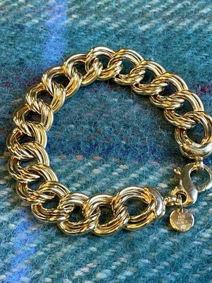 Brazalete Bronce Audaz GP Eslabón Bordillo 7-1/4" Bronce Italia Gaudy Grueso Divertido Foto 1 de 4