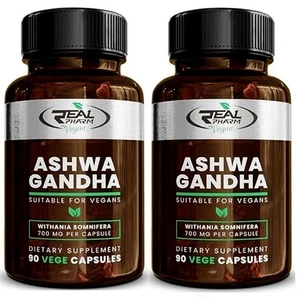 ASHWAGANDHA - 90-180 Vege Kapseln - 700mg - Stressabbau bessere Schlafqualität - Bild 1 von 11