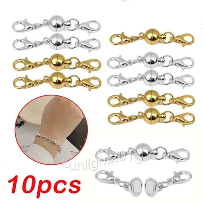 10x Magnetschließen Karabinerverschlüsse Verschluss F. Halskette Armband Schmuck - Bild 1 von 4