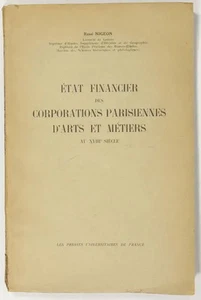 NIGEON Etat financier, corporations parisiennes d'arts et métiers au 18e - 1934 - Imagen 1 de 1