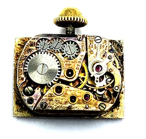 Antique Mathey Tissot Wrist Watch Movment & Diamond Dial #W622 Running - Picture 1 of 2