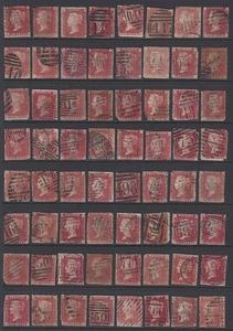 GB Stamps Queen Victoria 1d Reds X 64 Poor Quality (seconds) - Picture 1 of 1