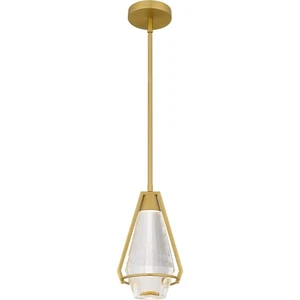 Brushed Gold LED Mini Pendant from the Luca Collection - Picture 1 of 6