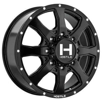 20x8.25 Hostile H403 Kodiak Dually Front Asphalt (Black) Wheel 8x200 (123mm) - Image 1 of 4