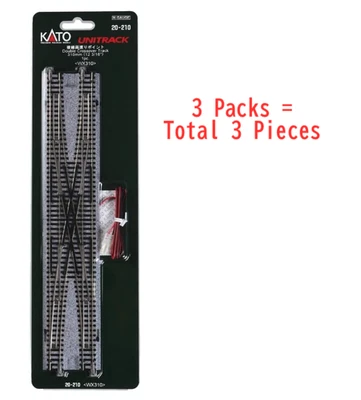 KATO N Scale Double Crossover Turnout 20-210 – 3 Packs (Total 3 Pieces) Japan - Image 1 of 4