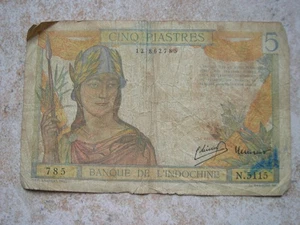 INDOCHINE  BILLET DE 5 PIASTRES  (C1038) - Imagen 1 de 2