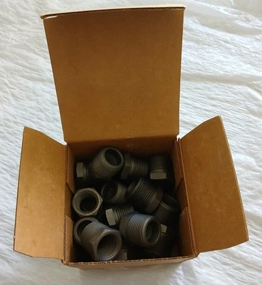 Hex Bushing Forged Steel 3/4" x 1/2" 3M/6M NPT threaded. (Box of 25). Ships Free - Image 1 of 4