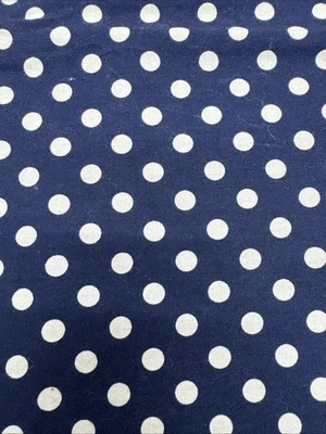 Tela de algodón Waverly BT media Y #23 con lunares blancos azul marino acolchado peso acolchado Foto 1 de 4