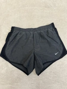 Nike Dri-Fit Youth Girls Black Grey Lined Athletic Shorts Size LARGE - Picture 1 of 13