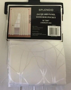 Editex Splendid Jacquard Panel W Rod Pocket White Panel Neu 56"x84" - Bild 1 von 7