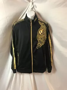 COOGI Black Gold Embroidered Track Hip hop 90's Streetwear Y2K (L) Jacket - Picture 1 of 7