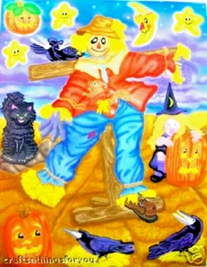 Sandylion Halloween 7.25" x 9.25" Scrapbooking Large Stickers T16 Vintage RARE - Picture 1 of 1