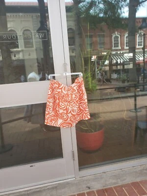 Minifalda Merona estampado naranja y crema con bolsillos. Mujer Talla XXL EUC Foto 1 de 4