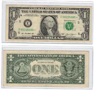 $ 1 2013 Ein Dollarschein Sternnote E 00155085 * - Bild 1 von 1